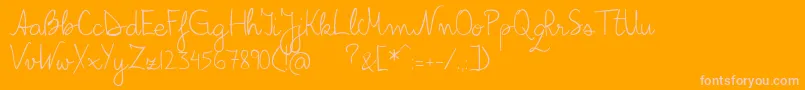 Bilius Font – Pink Fonts on Orange Background
