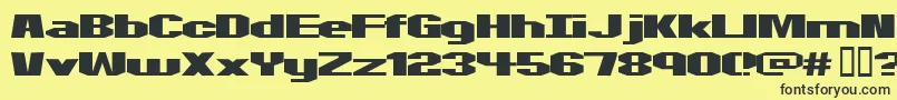 Motorcycle ffy Font – Black Fonts on Yellow Background