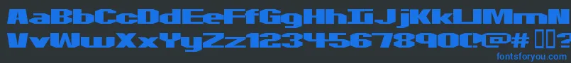 フォントMotorcycle ffy – 黒い背景に青い文字