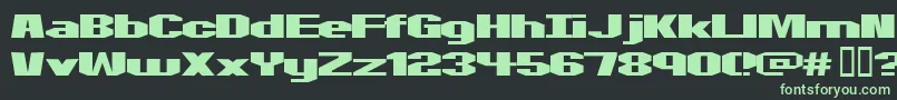 Motorcycle ffy Font – Green Fonts on Black Background