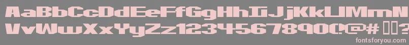 Motorcycle ffy-Schriftart – Rosa Schriften auf grauem Hintergrund