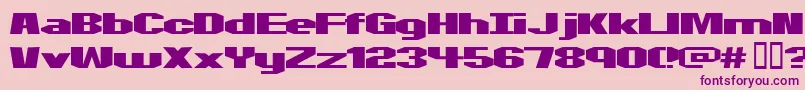 Motorcycle ffy-Schriftart – Violette Schriften auf rosa Hintergrund