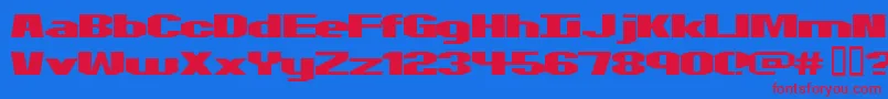 Motorcycle ffy Font – Red Fonts on Blue Background