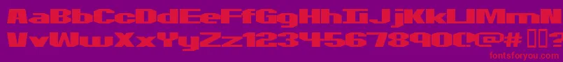 フォントMotorcycle ffy – 紫の背景に赤い文字