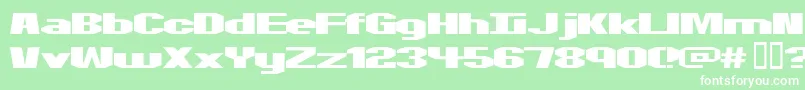 Motorcycle ffy Font – White Fonts on Green Background
