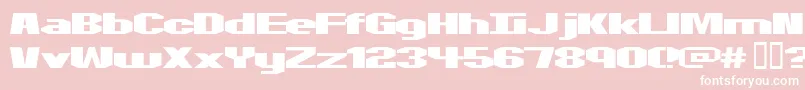 Motorcycle ffy Font – White Fonts on Pink Background