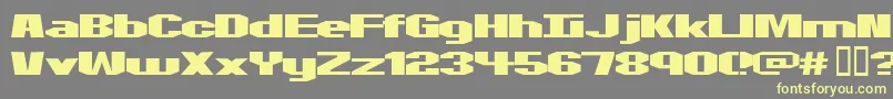 Motorcycle ffy Font – Yellow Fonts on Gray Background