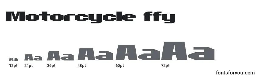 Größen der Schriftart Motorcycle ffy