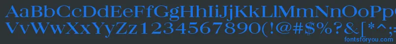 Police Quantasbroad Regular – polices bleues sur fond noir
