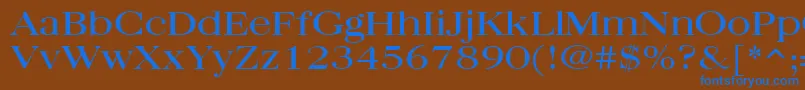 Quantasbroad Regular Font – Blue Fonts on Brown Background