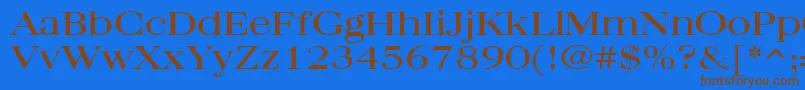 Шрифт Quantasbroad Regular – коричневые шрифты на синем фоне
