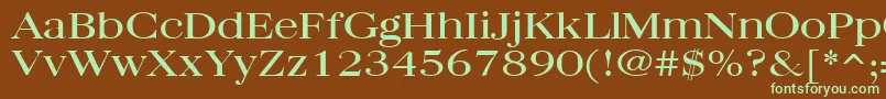 Quantasbroad Regular Font – Green Fonts on Brown Background
