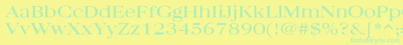 Saiba mais sobre a fonte Quantasbroad Regular Fonte Quantasbroad Regular – fontes verdes em um fundo amarelo