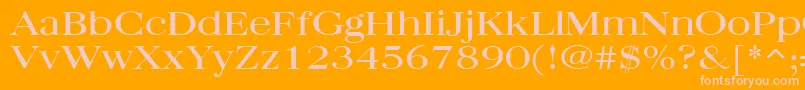 Quantasbroad Regular Font – Pink Fonts on Orange Background