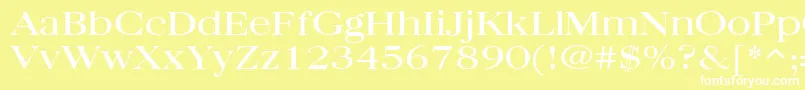 Quantasbroad Regular Font – White Fonts on Yellow Background