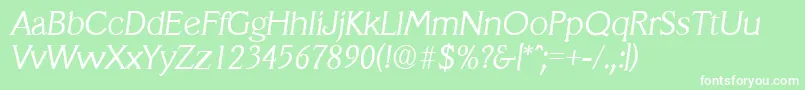 VeracruzLightita Font – White Fonts on Green Background