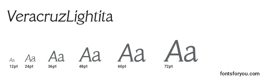 VeracruzLightita Font Sizes