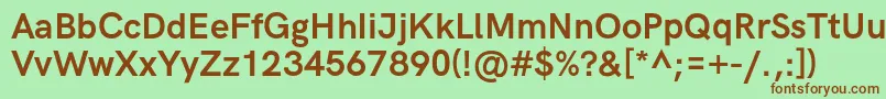 HkgroteskBold Font – Brown Fonts on Green Background