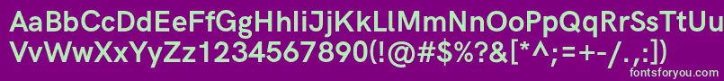 HkgroteskBold Font – Green Fonts on Purple Background