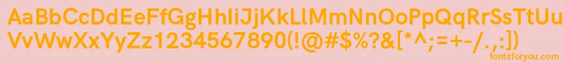 HkgroteskBold Font – Orange Fonts on Pink Background