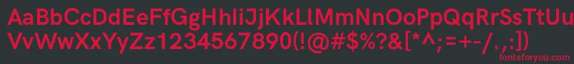 HkgroteskBold Font – Red Fonts on Black Background