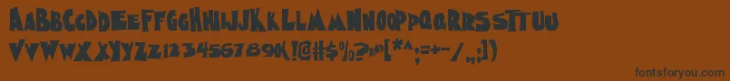 Nigha Font – Black Fonts on Brown Background