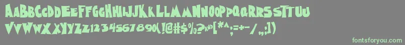Nigha Font – Green Fonts on Gray Background