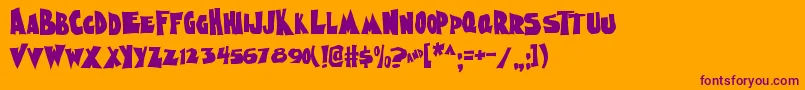 Nigha Font – Purple Fonts on Orange Background