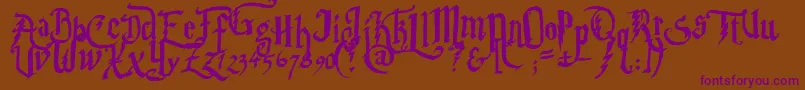 Parryhotter Font – Purple Fonts on Brown Background