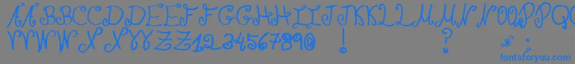 JmhPaulaSm Font – Blue Fonts on Gray Background