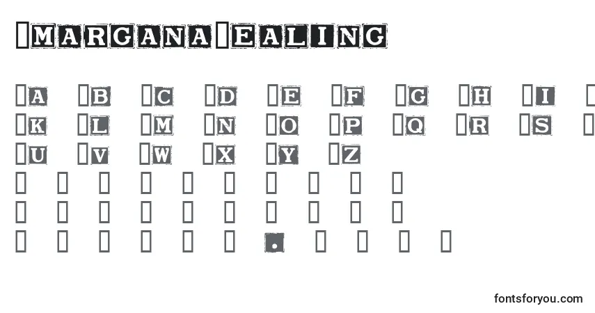 Fuente SmarganaDealing - alfabeto, números, caracteres especiales