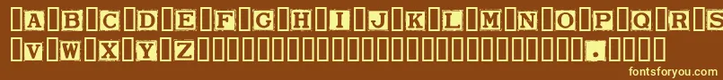 Weitere Informationen zur SmarganaDealing-Schriftart SmarganaDealing-Schriftart – Gelbe Schriften auf braunem Hintergrund