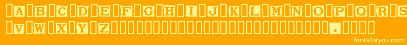 SmarganaDealing Font – Yellow Fonts on Orange Background