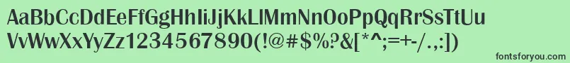 Шрифт BristolMediumRegular – чёрные шрифты на зелёном фоне
