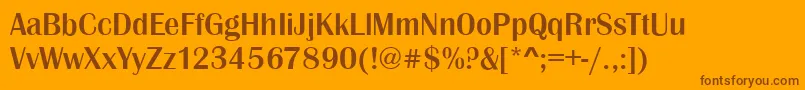 BristolMediumRegular Font – Brown Fonts on Orange Background