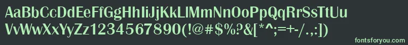 フォントBristolMediumRegular – 黒い背景に緑の文字