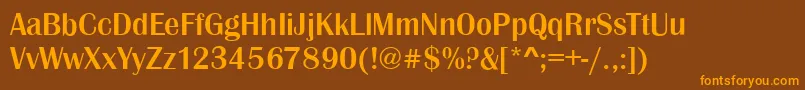 Шрифт BristolMediumRegular – оранжевые шрифты на коричневом фоне