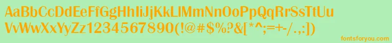 BristolMediumRegular Font – Orange Fonts on Green Background