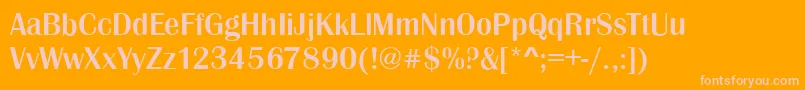 BristolMediumRegular Font – Pink Fonts on Orange Background