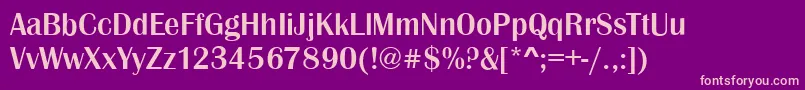 BristolMediumRegular Font – Pink Fonts on Purple Background