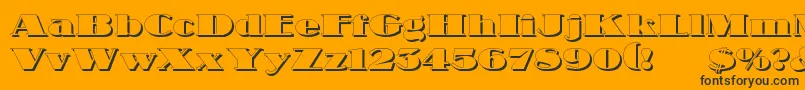 NubianShadow Font – Black Fonts on Orange Background
