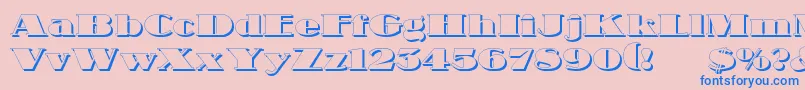 NubianShadow Font – Blue Fonts on Pink Background