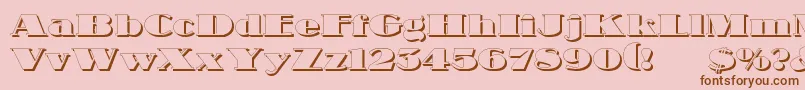 NubianShadow Font – Brown Fonts on Pink Background