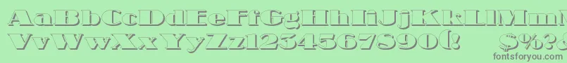 NubianShadow Font – Gray Fonts on Green Background