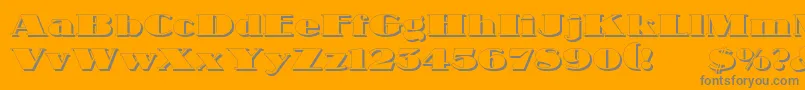 NubianShadow Font – Gray Fonts on Orange Background