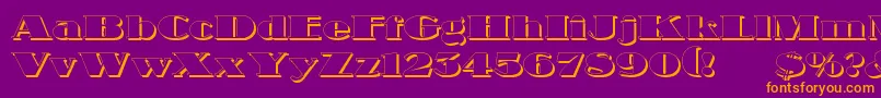 NubianShadow Font – Orange Fonts on Purple Background