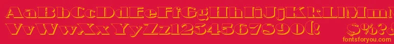 NubianShadow Font – Orange Fonts on Red Background