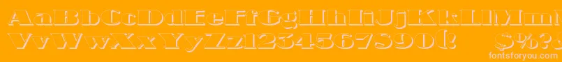 NubianShadow Font – Pink Fonts on Orange Background