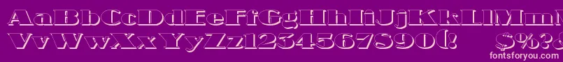 NubianShadow Font – Pink Fonts on Purple Background