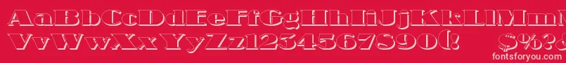 NubianShadow Font – Pink Fonts on Red Background